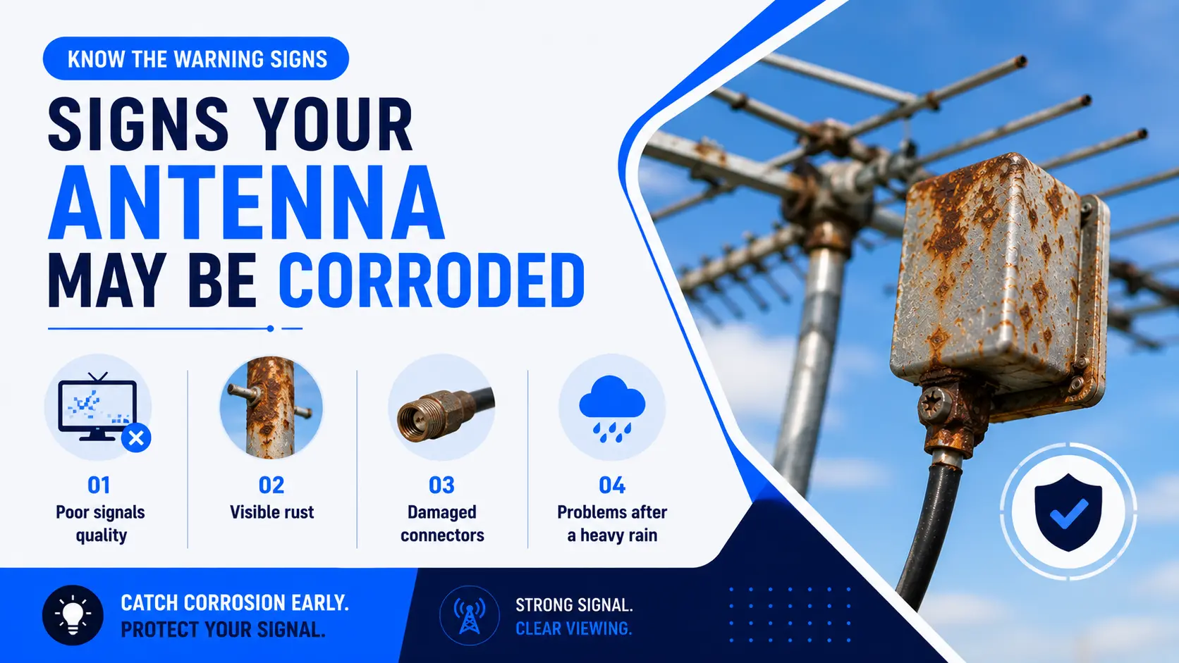 Signs the antenna may be corroded