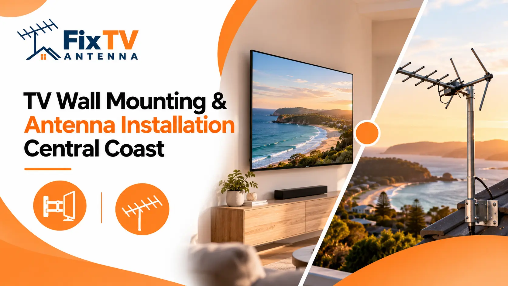 How to Install a TV or Antenna on the Central Coast With Minimal Wall Damage
